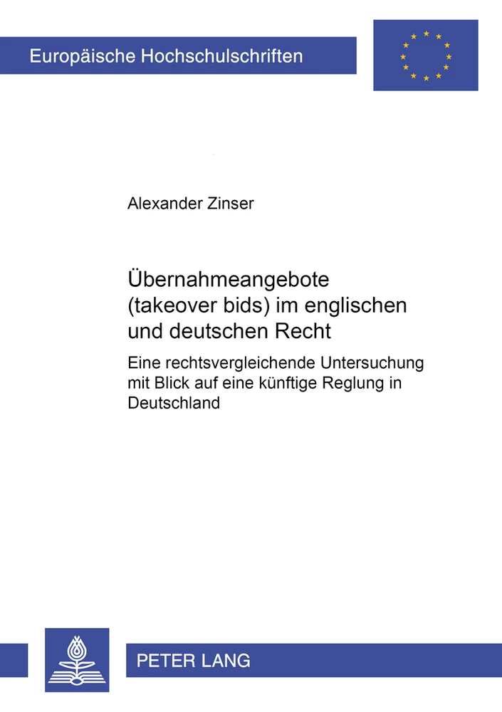 Title: Übernahmeangebote (takeover bids) im englischen und deutschen Recht