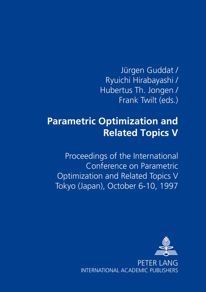 Title: Parametric Optimization and Related Topics V