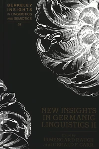 Title: New Insights in Germanic Linguistics II
