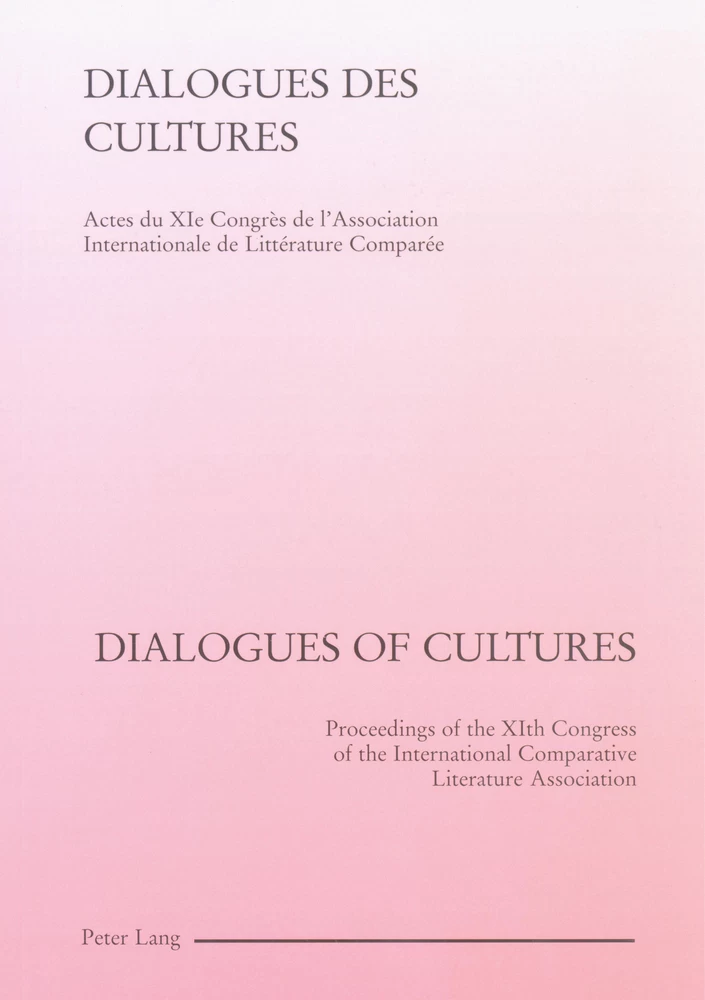Title: Dialogues of Cultures- Dialogues des cultures