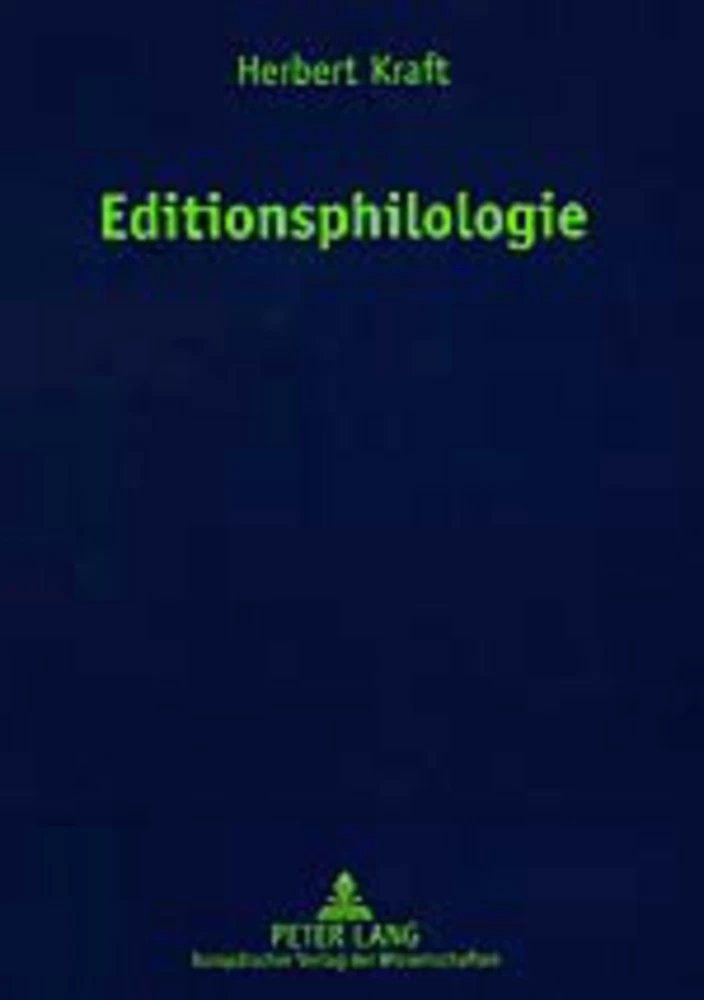 Title: Editionsphilologie