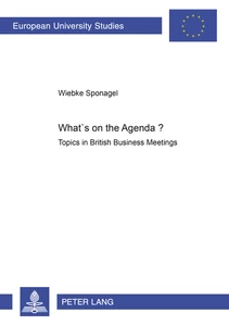 Title: What’s on the Agenda?