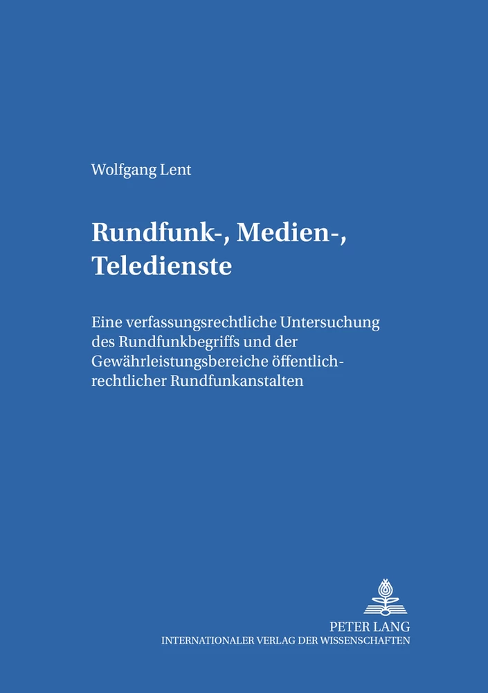 Title: Rundfunk-, Medien-, Teledienste