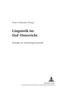Title: Linguistik im DaF-Unterricht