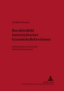 Title: Berufsleitbild österreichischer GrundschullehrerInnen