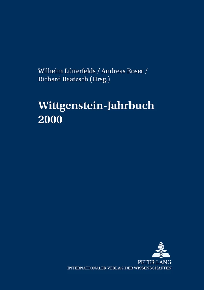 Titel: Wittgenstein-Jahrbuch 2000