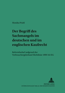 Title: Der Begriff des Sachmangels im deutschen und im englischen Kaufrecht