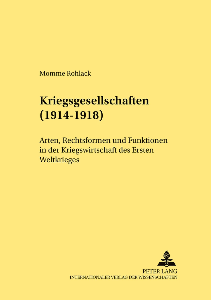 Titel: Kriegsgesellschaften (1914-1918)