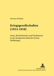 Title: Kriegsgesellschaften (1914-1918)