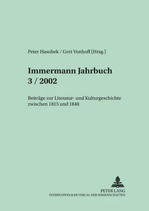 Titel: Immermann-Jahrbuch 3/2002
