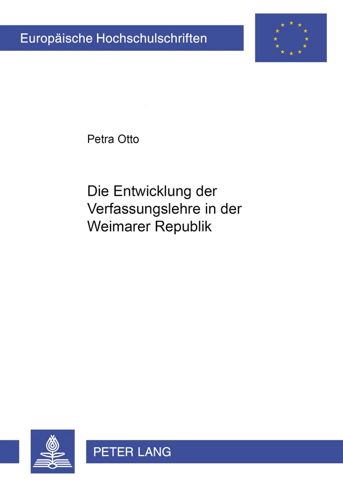 Titel: Die Entwicklung der Verfassungslehre in der Weimarer Republik