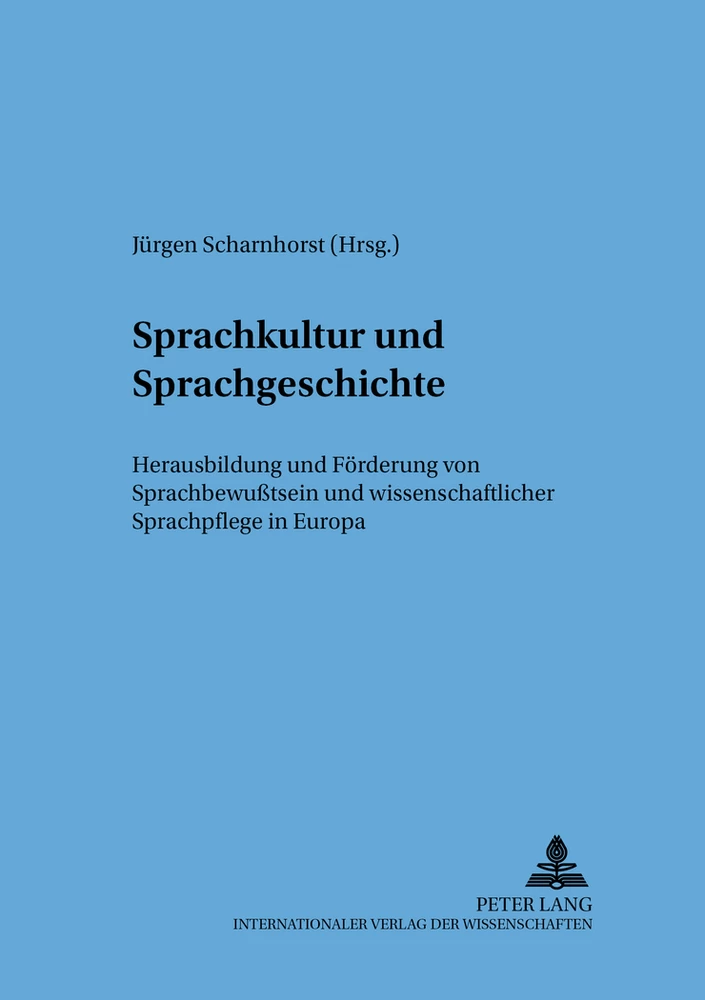 Title: Sprachkultur und Sprachgeschichte
