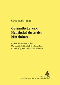 Title: Gesundheits- und Haushaltslehren des Mittelalters