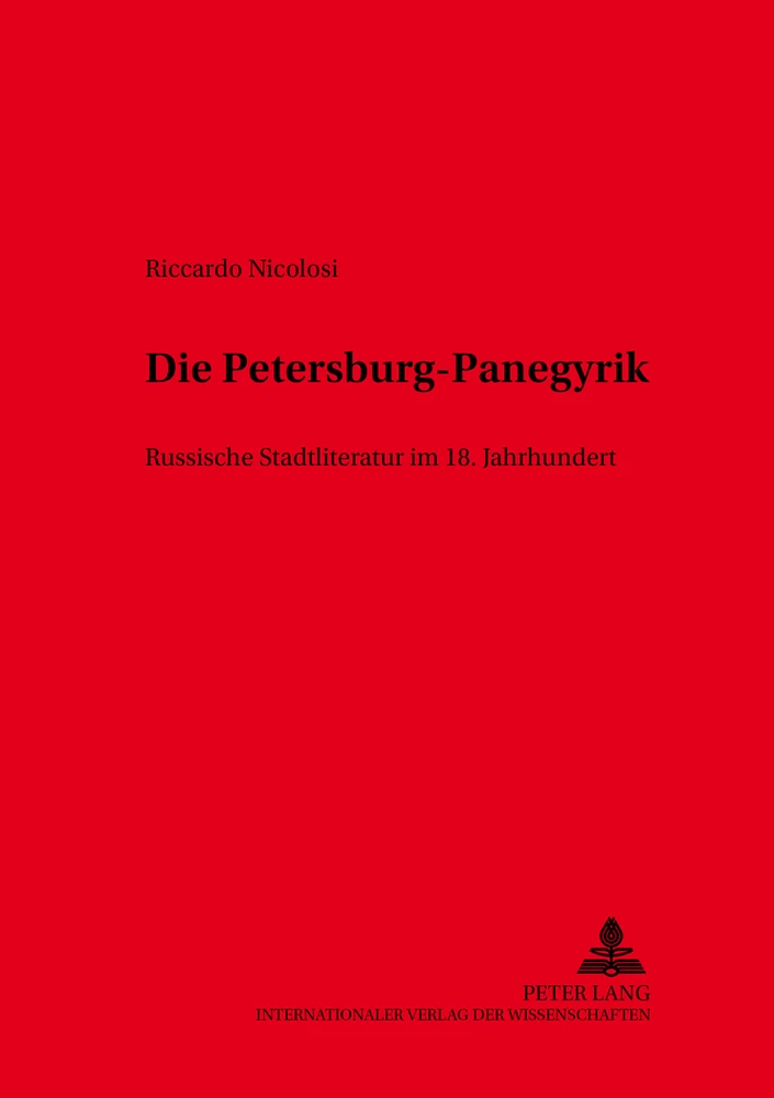 Titel: Die Petersburg-Panegyrik