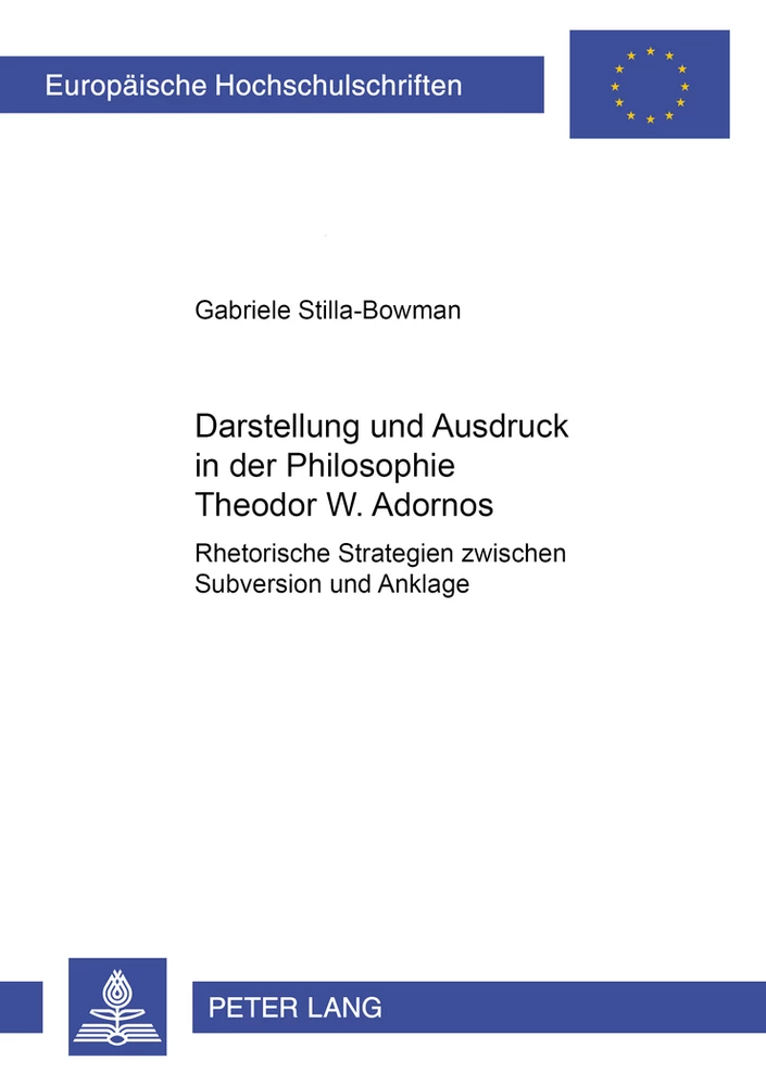 Title: Darstellung und Ausdruck in der Philosophie Theodor W. Adornos