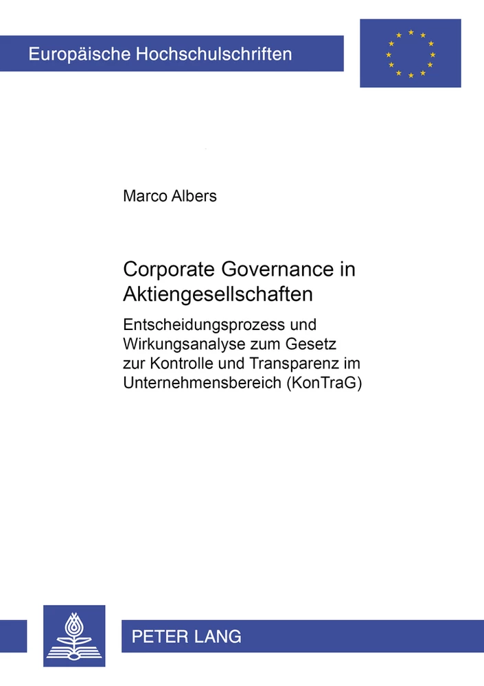 Titel: Corporate Governance in Aktiengesellschaften