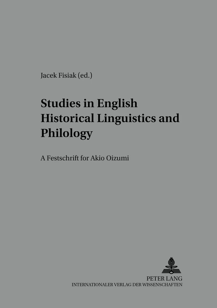 Title: Studies in English Historical Liguistics and Philology