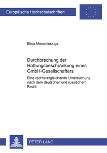 Title: Durchbrechung der Haftungsbeschränkung eines GmbH-Gesellschafters