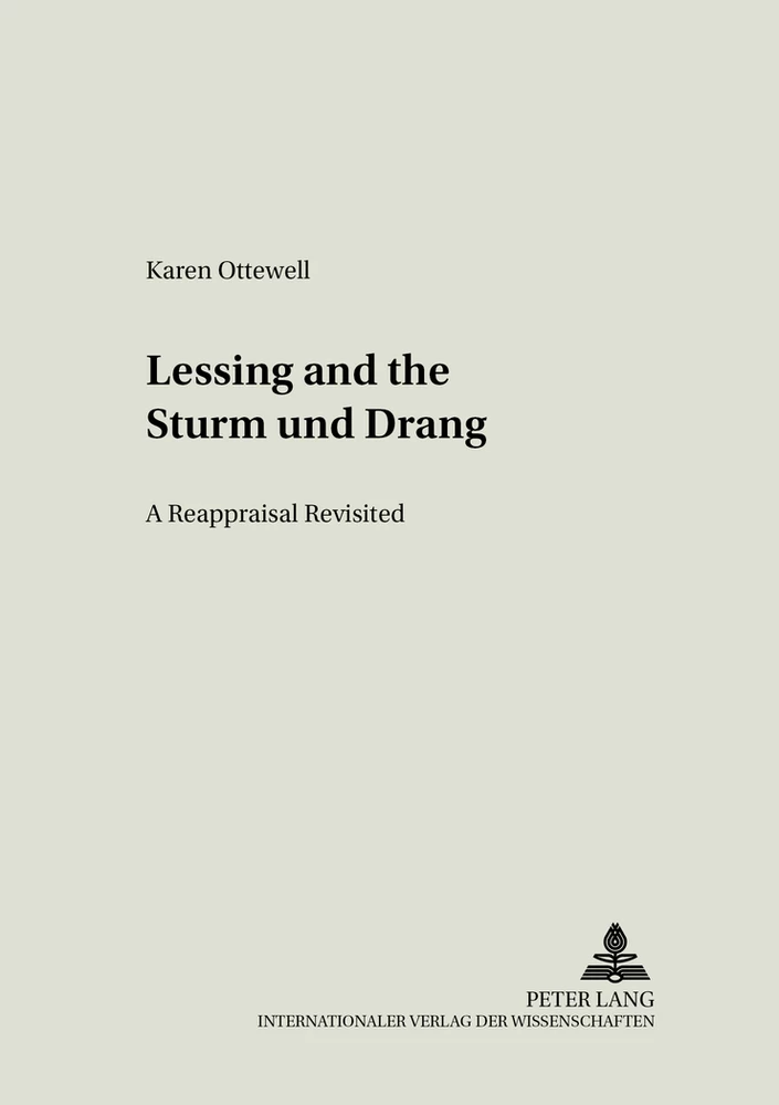 Title: Lessing and the «Sturm und Drang»