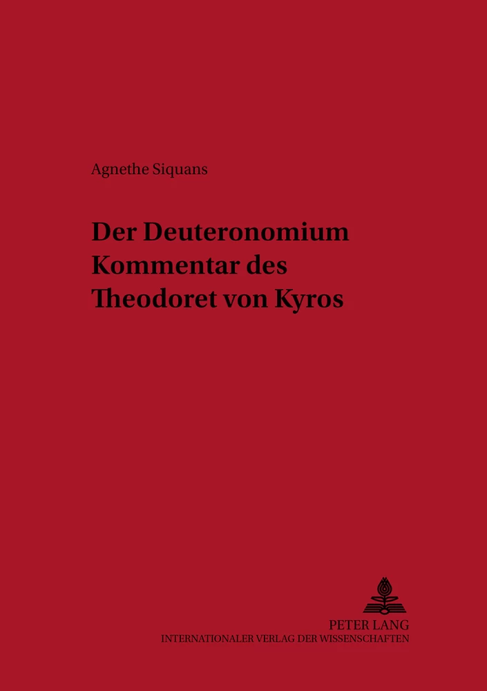 Titel: Der Deuteronomiumkommentar des Theodoret von Kyros