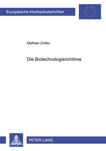 Title: Die Biotechnologierichtlinie