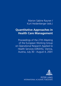 Title: Quantitative Approaches in Health Care Management