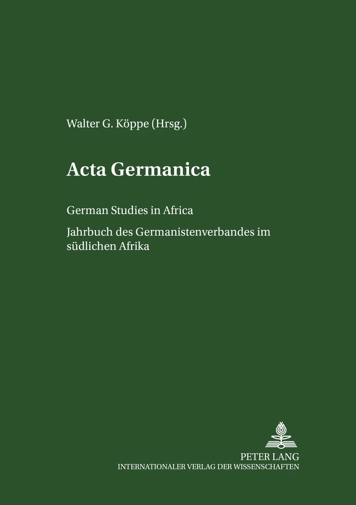 Titel: Acta Germanica