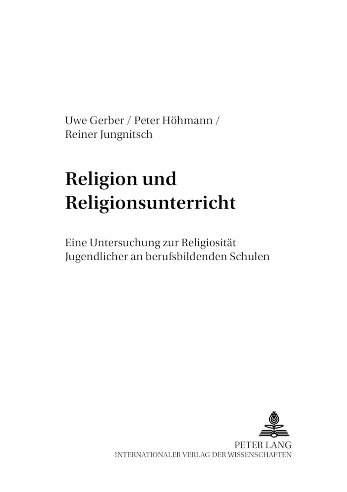 Titel: Religion und Religionsunterricht