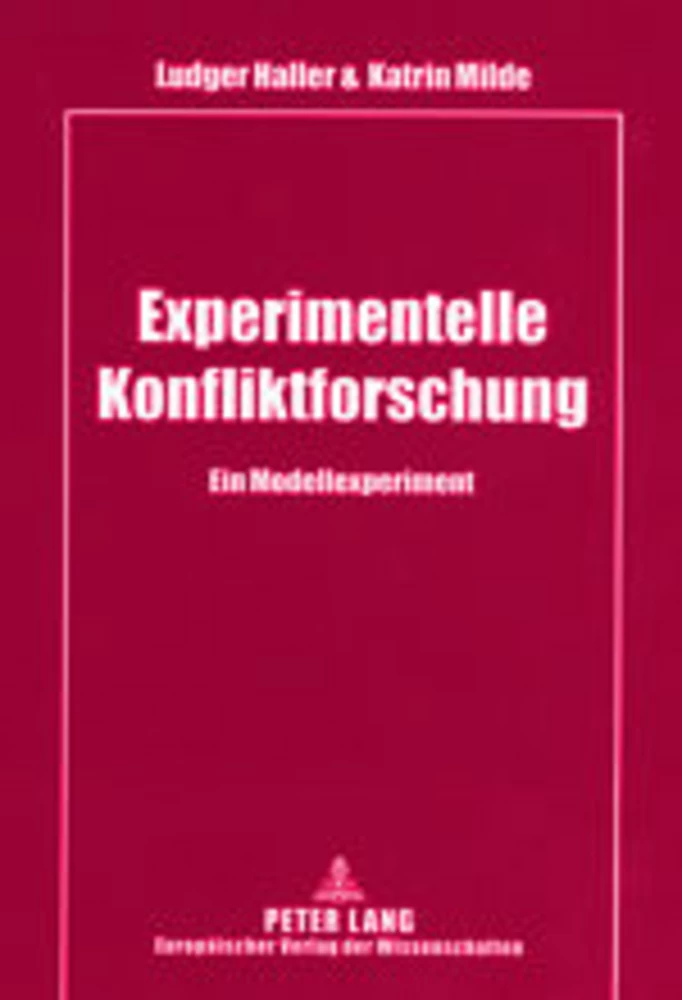 Title: Experimentelle Konfliktforschung