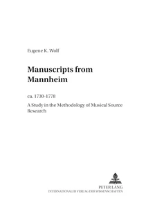 Title: Manuscripts from Mannheim, ca. 1730-1778