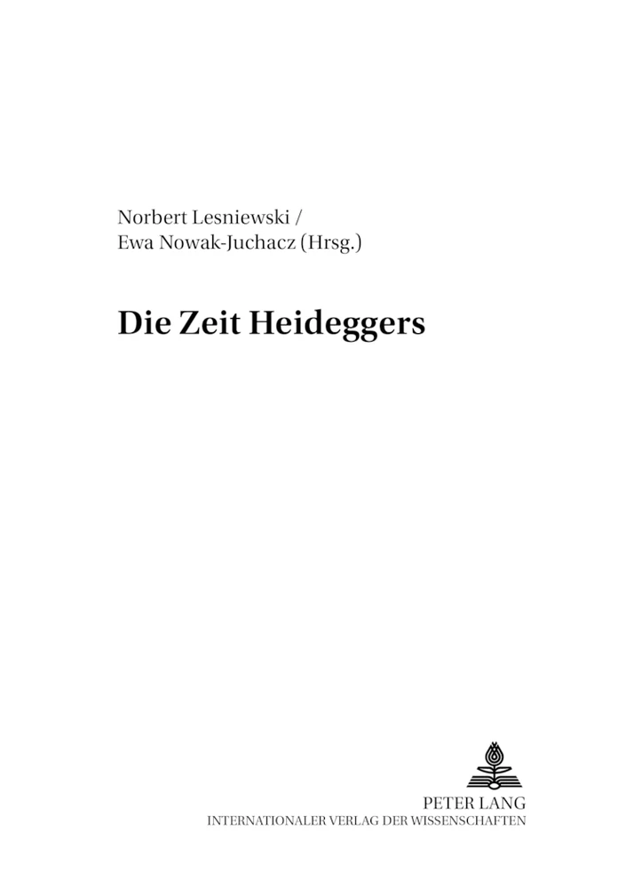 Titel: Die Zeit Heideggers