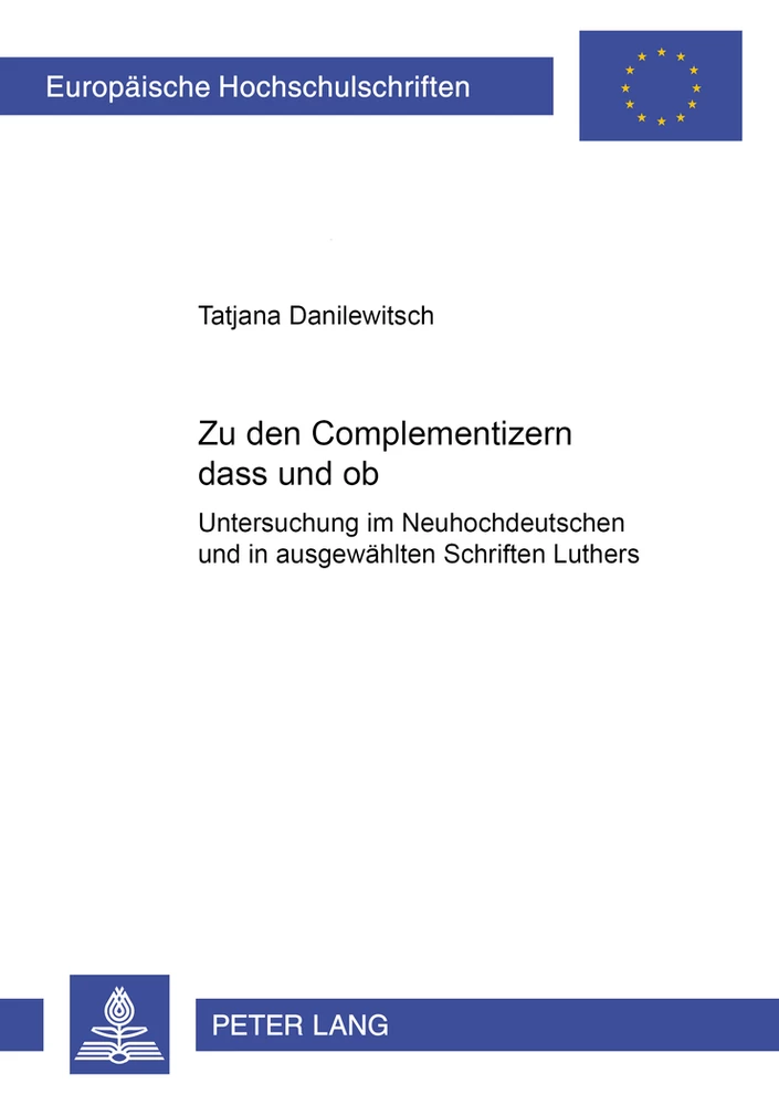 Title: Zu den Complementizern «dass» und «ob»