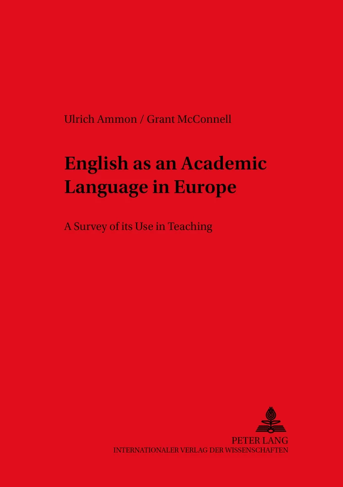 Title: English as an Academic Language in Europe