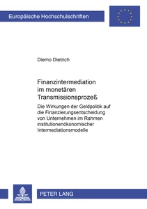 Title: Finanzintermediation im monetären Transmissionsprozeß