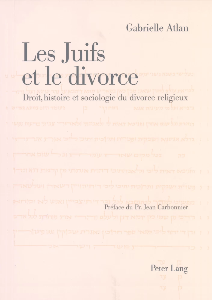 Titre: Les Juifs et le divorce