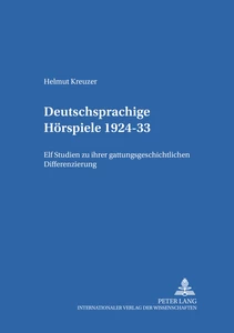 Titel: Deutschsprachige Hörspiele 1924–33