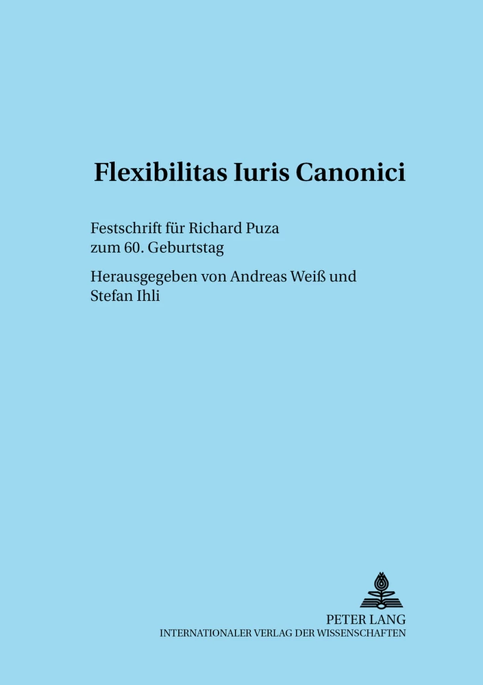 Titel: Flexibilitas Iuris Canonici