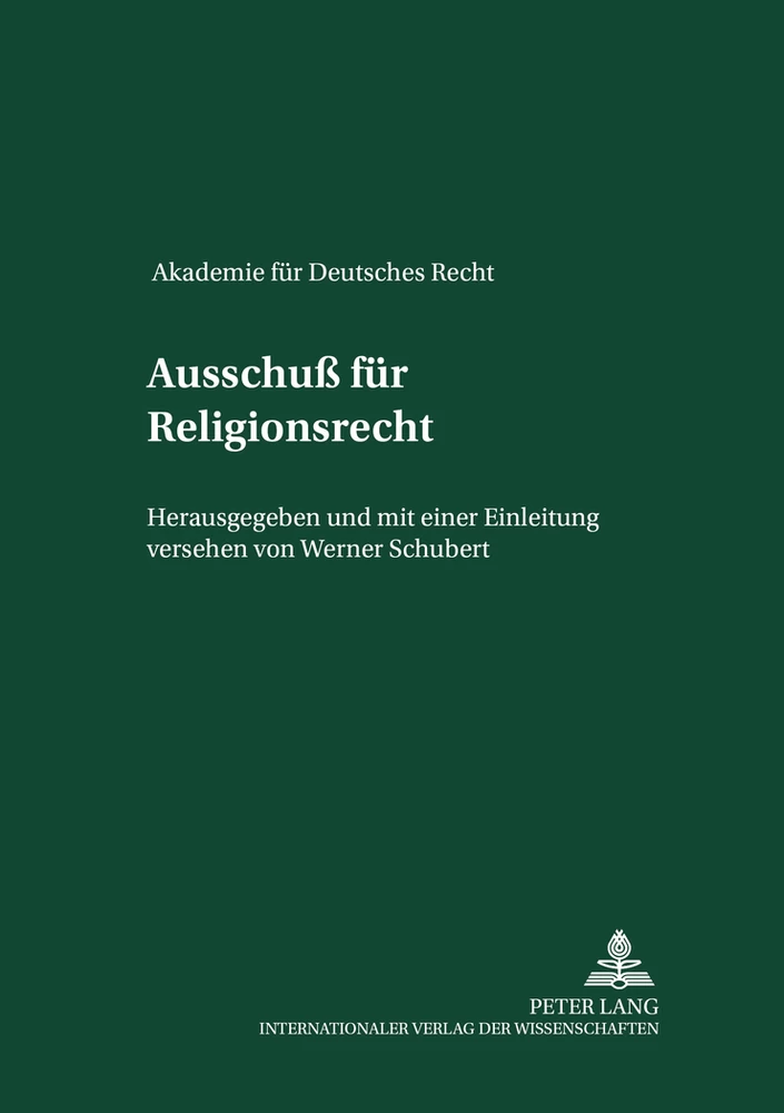 Titel: Ausschuß für Religionsrecht
