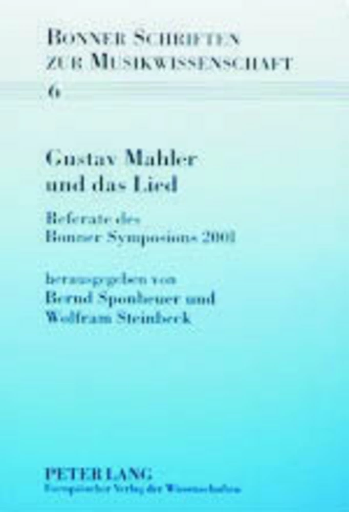 Titel: Gustav Mahler und das Lied