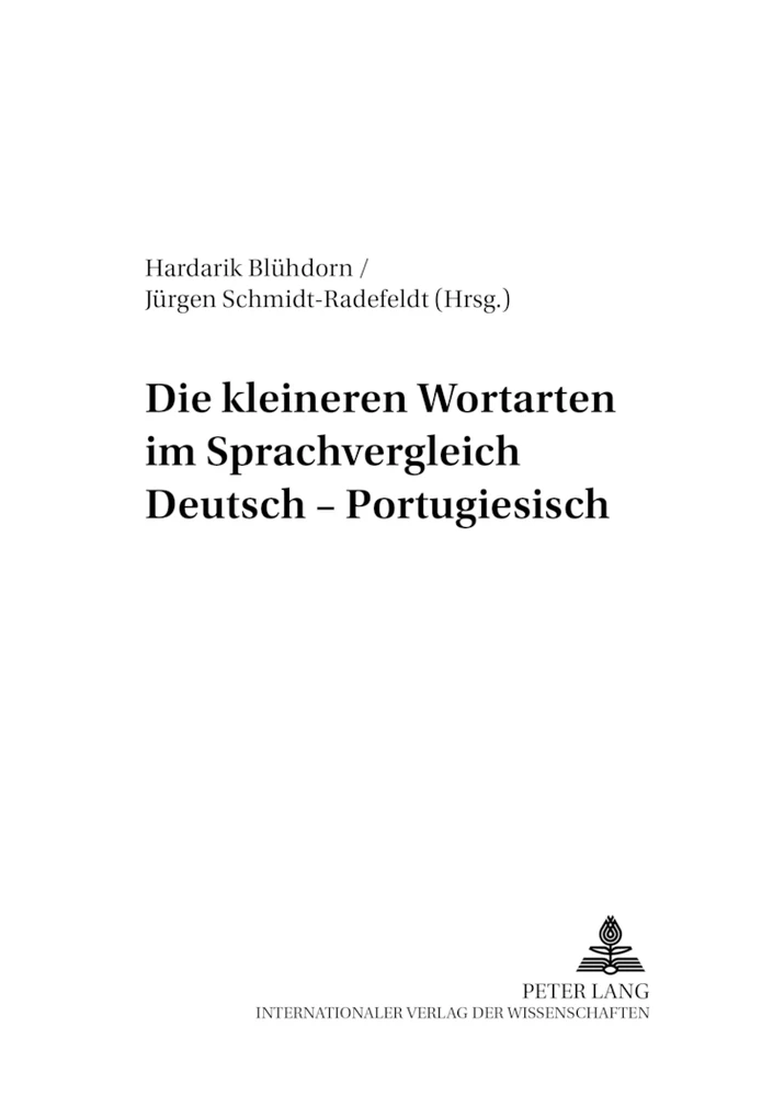 Titel: Die kleineren Wortarten im Sprachvergleich Deutsch-Portugiesisch