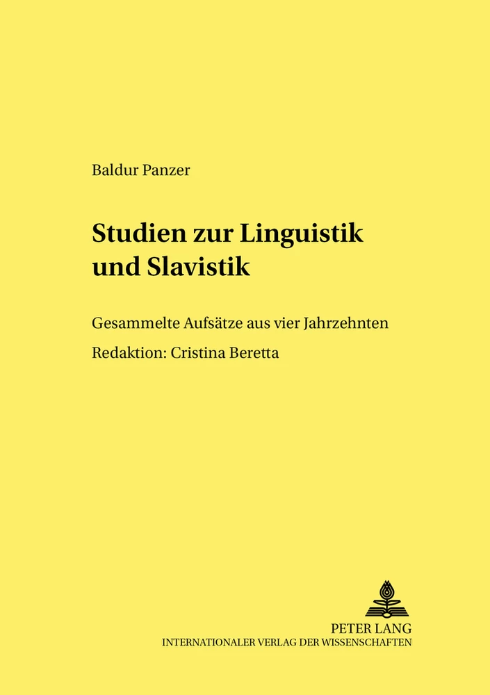 Title: Studien zur Linguistik und Slavistik
