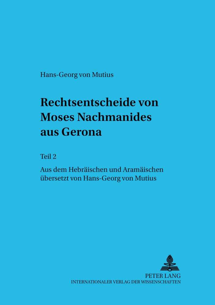 Title: Rechtsentscheide von Moses Nachmanides aus Gerona