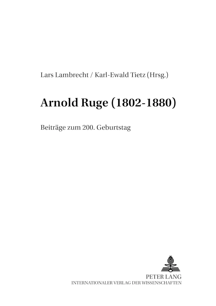 Titel: Arnold Ruge (1802-1880)