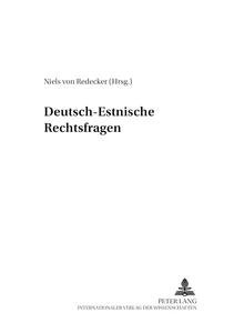 Titel: Deutsch-Estnische Rechtsfragen