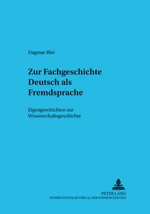Title: Zur Fachgeschichte Deutsch als Fremdsprache