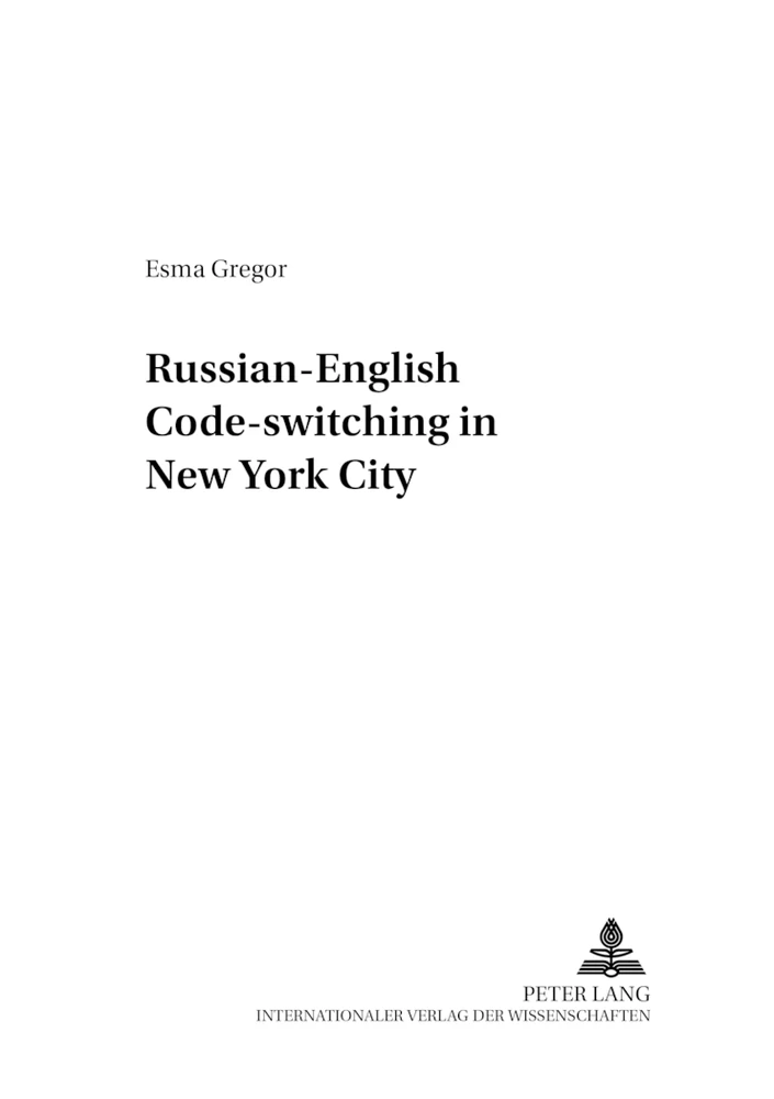 Title: Russian-English Code-switching in New York City