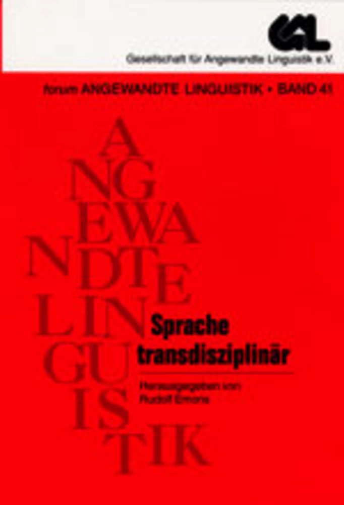 Titel: Sprache transdisziplinär