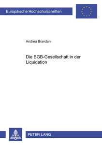 Titel: Die BGB-Gesellschaft in der Liquidation