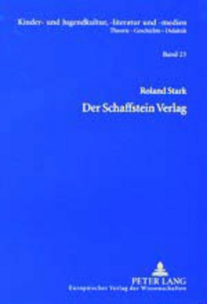 Titel: Der Schaffstein Verlag