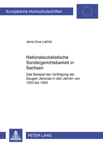 Titel: Nationalsozialistische Sondergerichtsbarkeit in Sachsen